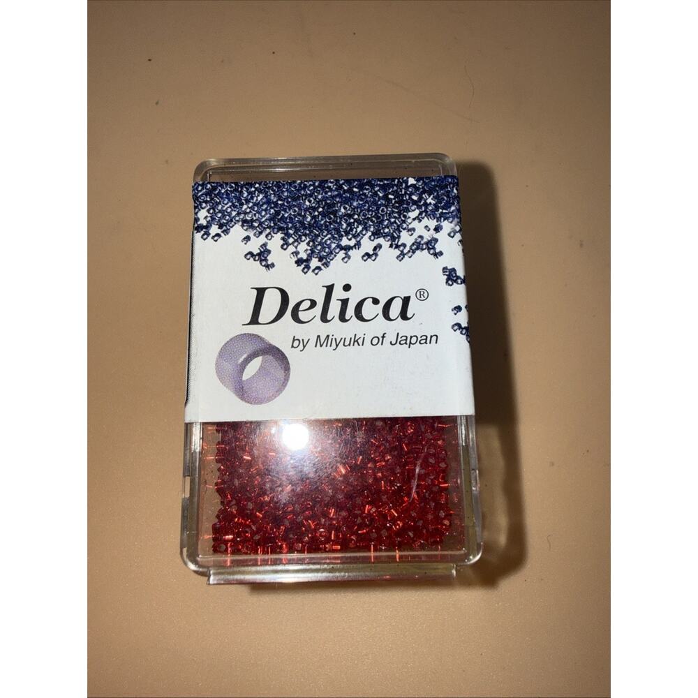 Miyuki Delica 11/0 - D Red/ Silver Line- 50 grams #DB0602M